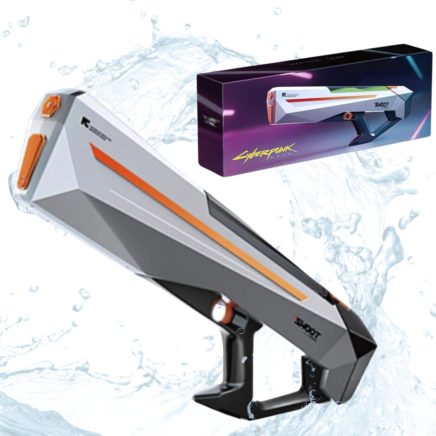 CyberGun Electric Water Blaster – Rechargeable Spray Gun with LED Light & 280ml Tank