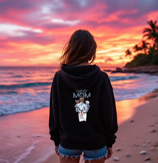 Super Mom Graphic Hoodie – Cozy Family Love Sweatshirt