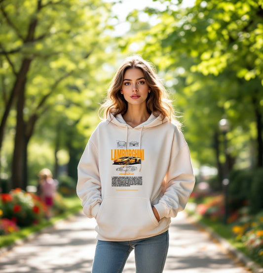 Lamborghini Aventador Sports Car Hoodie – Supercar Graphic Sweatshirt