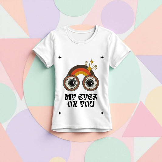 Retro "My Eyes On You" Graphic T-Shirt – Vintage Aesthetic Tee