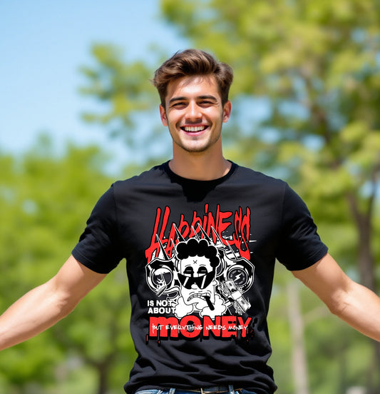 Happiness Is Not About Money Graphic T-Shirt