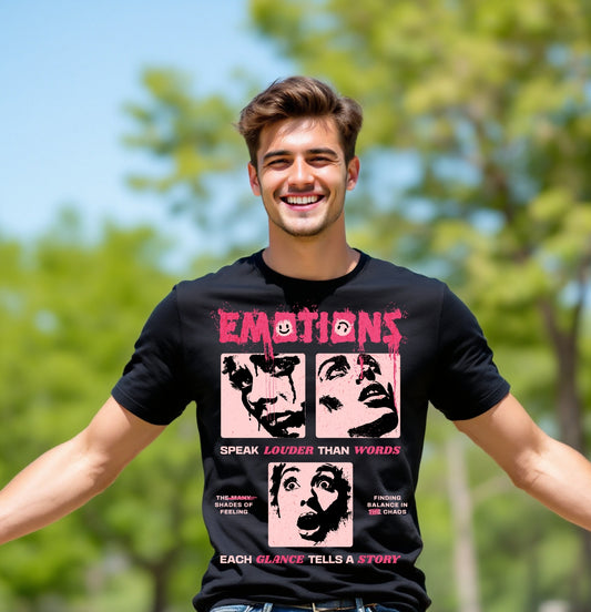 Emotions in Motion – Bold Graphic T-Shirt