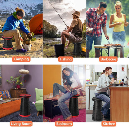 Adjustable & Portable Telescopic Folding Stool