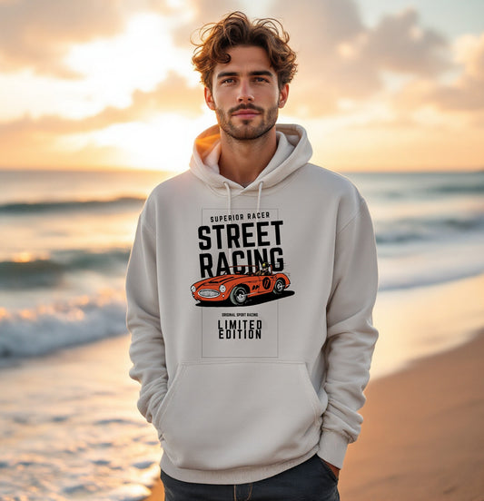 Street Racing Hoodie - Superior Racer Limited Edition Sweatshirt, Sport Racing Car Design