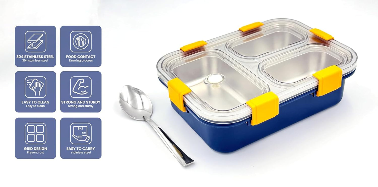 Stainless Steel Lunch Box with Leakproof Lid