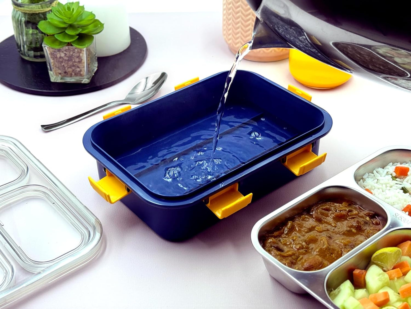 Stainless Steel Lunch Box with Leakproof Lid