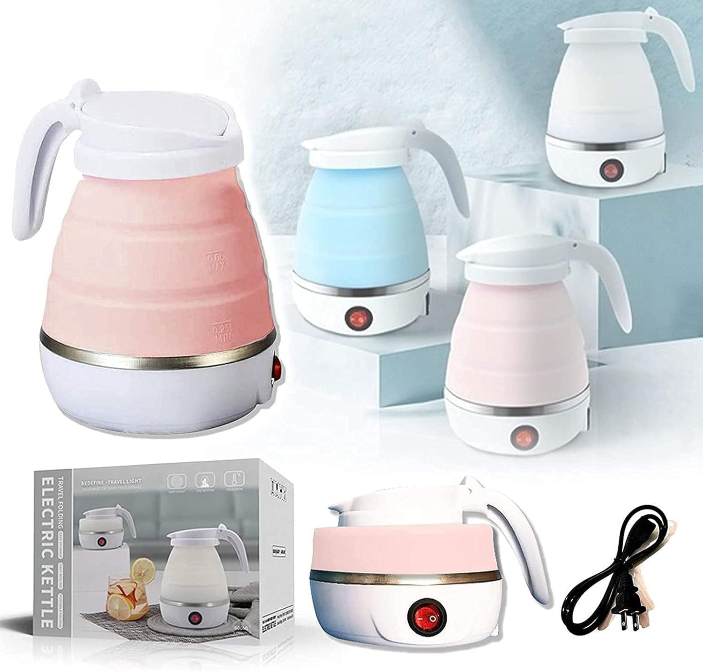 Portable Foldable Electric Kettle – Compact & Travel-Friendly