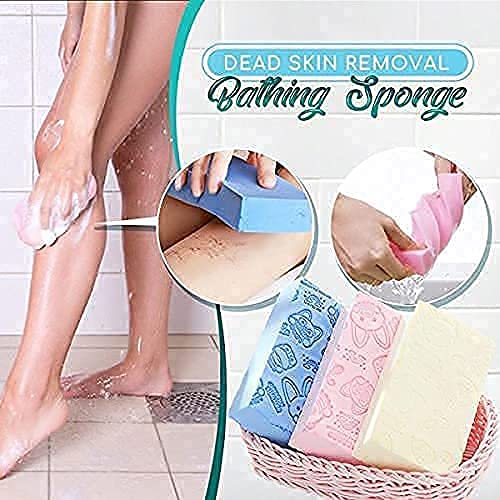 2pcs Dead Skin Remover Sponge - Cute Embossed Pink Soap – Gentle & Moisturizing
