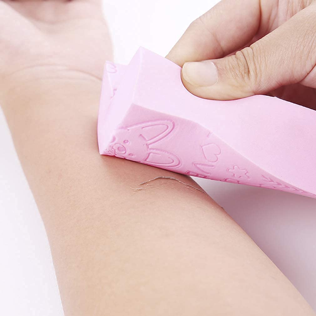 2pcs Dead Skin Remover Sponge - Cute Embossed Pink Soap – Gentle & Moisturizing