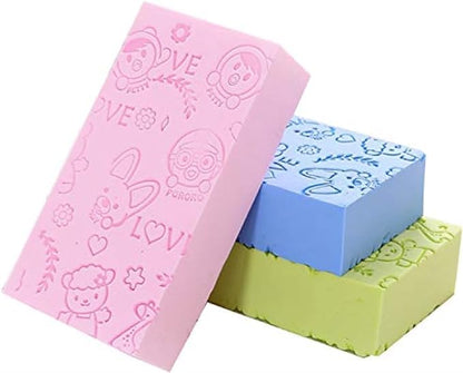 2pcs Dead Skin Remover Sponge - Cute Embossed Pink Soap – Gentle & Moisturizing