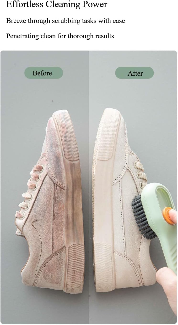 Estoy Shoe Brush Shoes Scrubbing Cleaning Brush Cleaning Boot Brush with Liquid Box Clothing Brush Cleaning Tool Multifunctional Cleaning Laundry Brush 1PCS