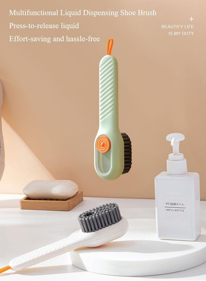 Estoy Shoe Brush Shoes Scrubbing Cleaning Brush Cleaning Boot Brush with Liquid Box Clothing Brush Cleaning Tool Multifunctional Cleaning Laundry Brush 1PCS
