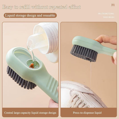 Estoy Shoe Brush Shoes Scrubbing Cleaning Brush Cleaning Boot Brush with Liquid Box Clothing Brush Cleaning Tool Multifunctional Cleaning Laundry Brush 1PCS