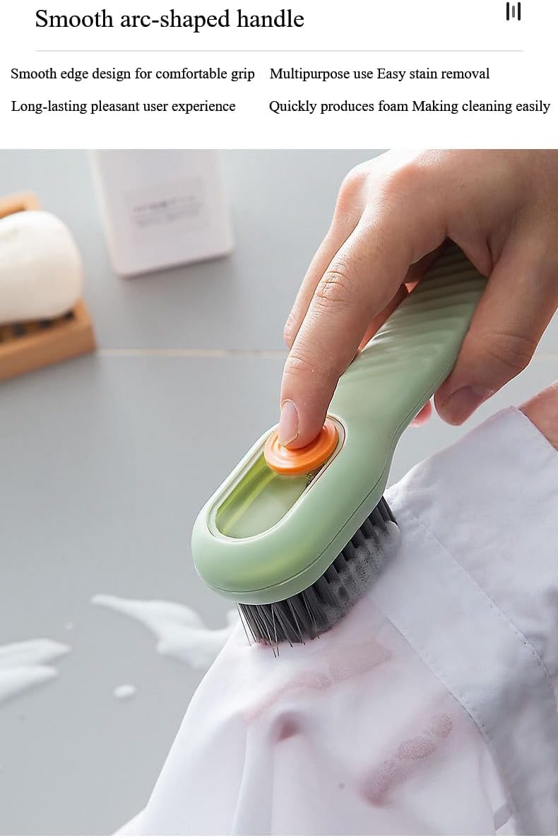 Estoy Shoe Brush Shoes Scrubbing Cleaning Brush Cleaning Boot Brush with Liquid Box Clothing Brush Cleaning Tool Multifunctional Cleaning Laundry Brush 1PCS