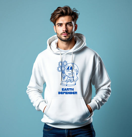 Earth Defender Hoodie - Save The Planet Graphic Sweatshirt, Eco-Friendly Streetwear, Earth Day Hoodie