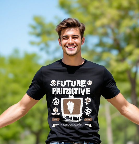 Future Primitive Graphic T-Shirt – Retro Punk Streetwear 2024