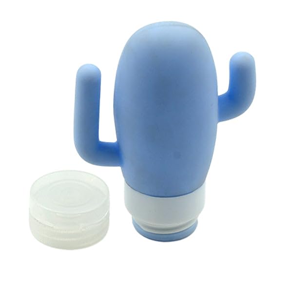 Cute Cactus Travel Silicone Refillable Bottle – Leak-Proof & Squeezable