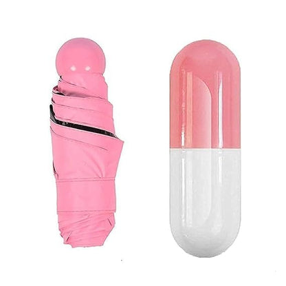 Portable Capsule Umbrella Windproof Double Layer Ultra Light Pocket Sized for UV Protection & Rain Outdoor Car Umbrella for Women & Men Small and Lightweight Anti-UV Umbrella Pack of-1