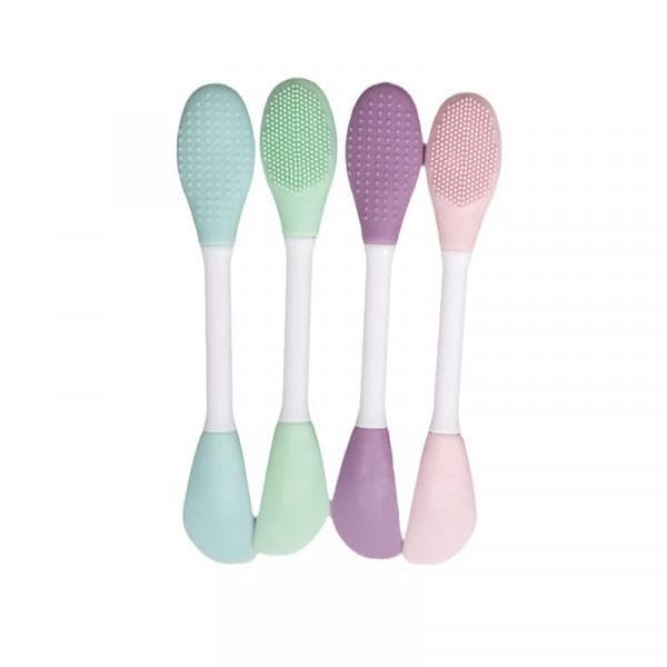2pcs - 2 In 1 Silicone Face Mask Brush Double-head,Soft Face Mask, Facial Cleansing Brush and pore cleaner,Silicone Face Mask Brush for Applying