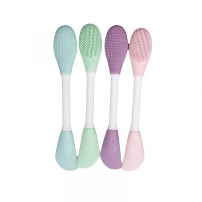 2pcs - 2 In 1 Silicone Face Mask Brush Double-head,Soft Face Mask, Facial Cleansing Brush and pore cleaner,Silicone Face Mask Brush for Applying