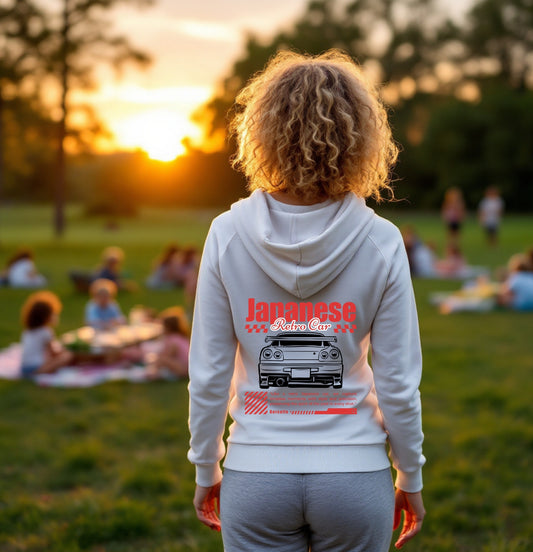 Japanese Retro Car Graphic Hoodie