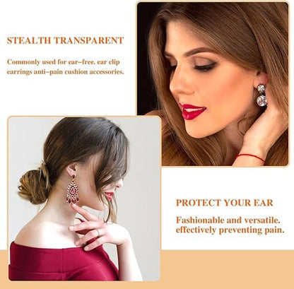 30 Clear Earring Lobe Support Patches, Invisible Ear Lobe Lifters for Heavy Earrings, Ear Hole Protectors