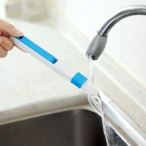 Estoy Plastic Dust Cleaning Brush for Window Frame, Keyboard Corners Brush with Mini Dustpan (Standard Size, Multicolour)