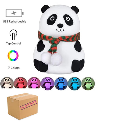 Cute Panda Silicone Night Lamp – HUMAZIAR Soft Touch LED Light
