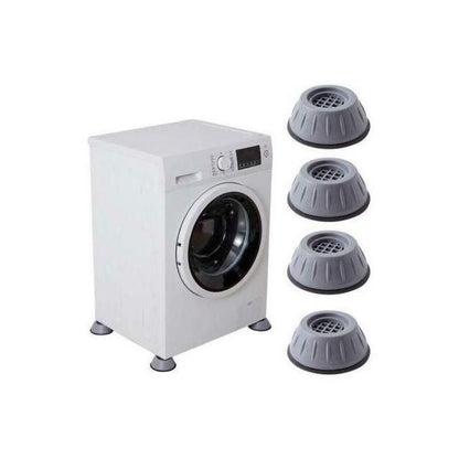 4Pc Washer Dryer Anti Vibration Pads with Suction Cup Feet, Fridge Washing Machine Leveling Feet Anti Walk Pads Shock Absorber Furniture Lifting Base