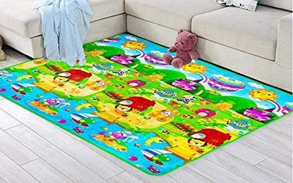 Foldable Kids Play Mat – Waterproof, Non-Toxic Foam Activity Mat with Educational Print (Standard Size - 6 Feet X 4 Feet), 1 Count