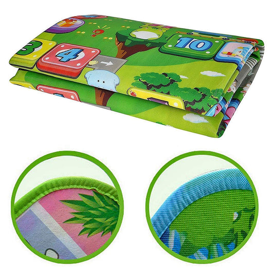 Foldable Kids Play Mat – Waterproof, Non-Toxic Foam Activity Mat with Educational Print (Standard Size - 6 Feet X 4 Feet), 1 Count