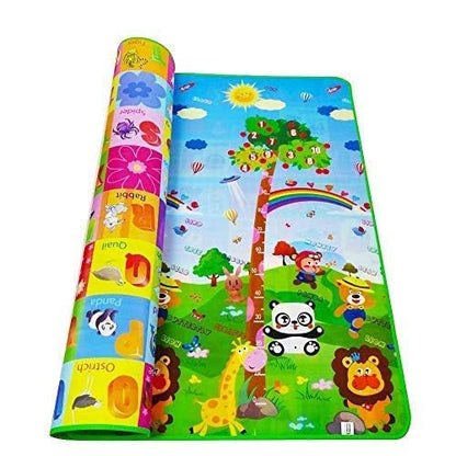 Foldable Kids Play Mat – Waterproof, Non-Toxic Foam Activity Mat with Educational Print (Standard Size - 6 Feet X 4 Feet), 1 Count