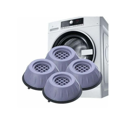 4Pc Washer Dryer Anti Vibration Pads with Suction Cup Feet, Fridge Washing Machine Leveling Feet Anti Walk Pads Shock Absorber Furniture Lifting Base