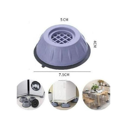 4Pc Washer Dryer Anti Vibration Pads with Suction Cup Feet, Fridge Washing Machine Leveling Feet Anti Walk Pads Shock Absorber Furniture Lifting Base