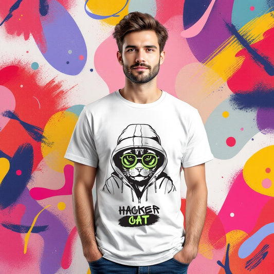 Hacker Cat Hoodie T-Shirt