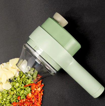 4 in 1 Handheld Rotary Vegetable Cutter – Multifunctional Food Chopper