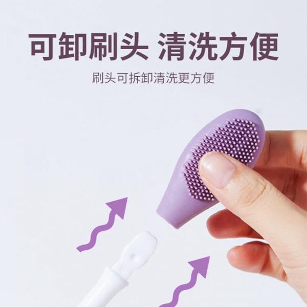 2pcs - 2 In 1 Silicone Face Mask Brush Double-head,Soft Face Mask, Facial Cleansing Brush and pore cleaner,Silicone Face Mask Brush for Applying
