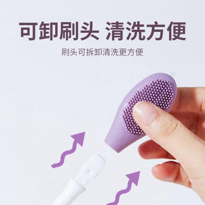 2pcs - 2 In 1 Silicone Face Mask Brush Double-head,Soft Face Mask, Facial Cleansing Brush and pore cleaner,Silicone Face Mask Brush for Applying