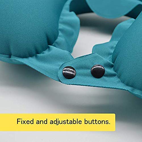 Inflatable Travel Neck Pillow with Built-in Pump