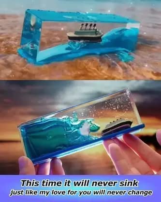 Liquid Wave Cruise Ship Decoration,Titanic,Cruise Ship That No Longer Sinks, for Car Dashboard Decorative Showpiece/Idol, Paperweight, Home Decor Decoration & Gifting Purpose