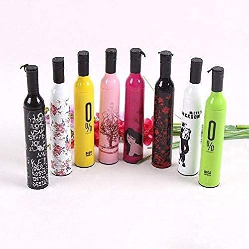 Estoy new Windproof Double Layer Umbrella with Bottle Cover Umbrella for UV Protection & Rain | Outdoor Car Umbrella for Women & Men (Design & Color As Per Availability)