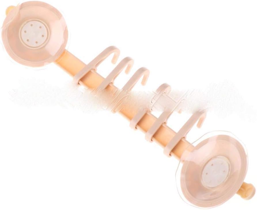2pcs Wall-Mounted Suction Cup Hook Hanger – Multi-Purpose Plastic Organizer for Kitchen & Bathroom