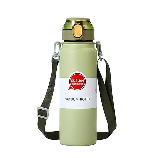 Estoy Insulated Stainless Steel Hot & Cold Water Bottle, 800ml, Double Wall Construction, Carry Strap, BPA Free Brand: FOLKSBOXX