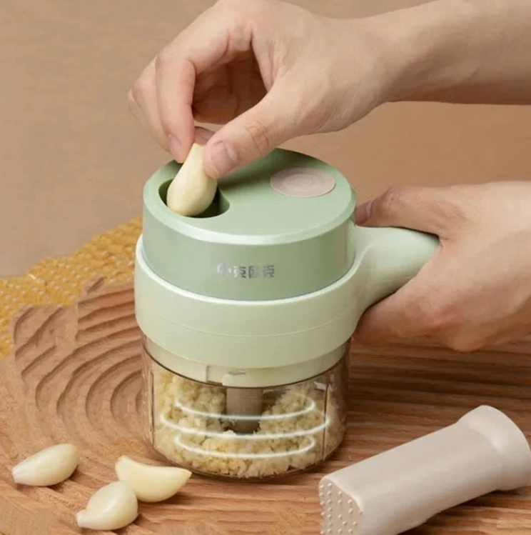 4 in 1 Handheld Rotary Vegetable Cutter – Multifunctional Food Chopper