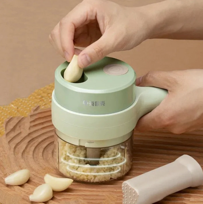 4 in 1 Handheld Rotary Vegetable Cutter – Multifunctional Food Chopper