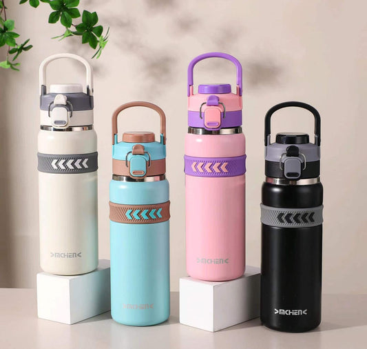 Stylish Leak-Proof Insulated Water Bottles with Handle – 750ml