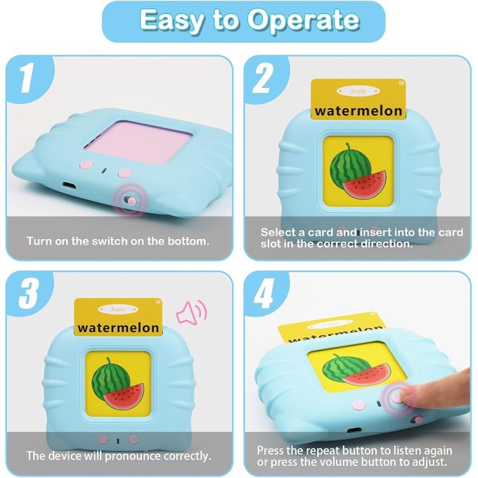 Interactive Talking Flash Card Machine – Educational Learning Toy for Kids