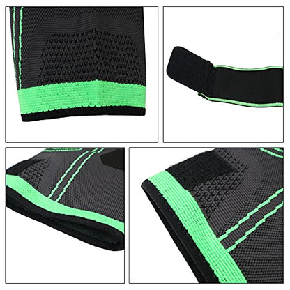 2 Piece Set of Knee Support Protector, Compression Elastic Support Belt, Sports Knee Pads, for Running, Basketball and Volleyball