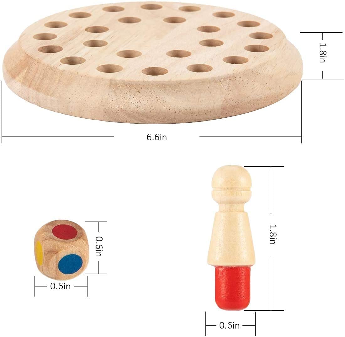 Montessori Wooden Memory Matching Game – Color Recognition & Brain Training Board Game for Kids
