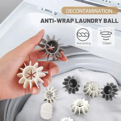 ESTOY Silicone Laundry Ball Cleaning Washing Machine Clothes Anti-Winding Laundry Washing Balls Washer Balls Reusable Laundry Balls Scrubbing Balls Big sizeAnti-Winding(PACK 4)